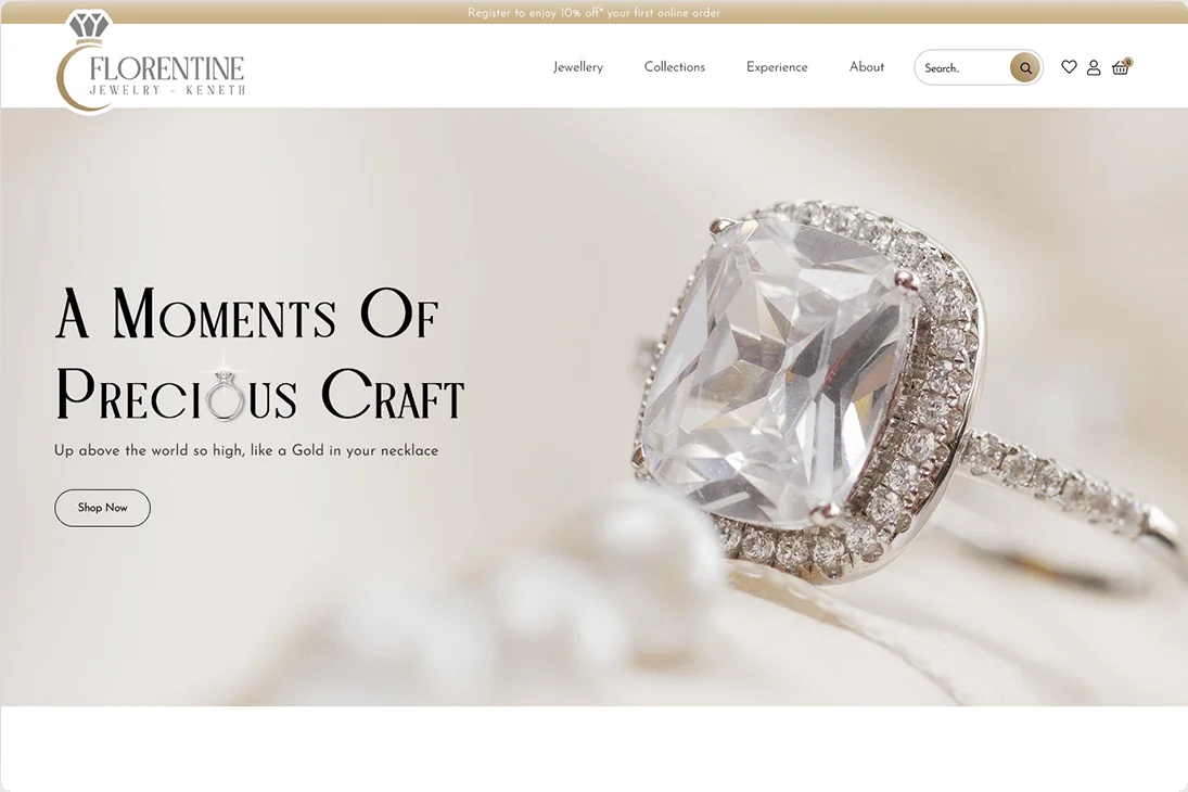 florentine jewelry website portfolio